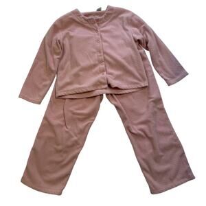 Laura Ashley Womens 2 Piece Pink Lounge Pajama Set‎ Size Large Cozy Grandmacore